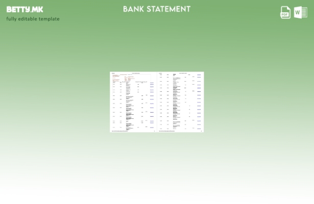 Модерен стил Пакистан Meezan Bank Limited шаблон за страници за Word извод на см